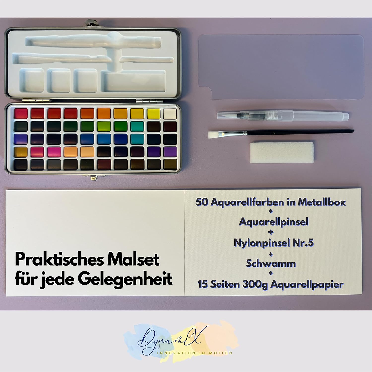 Aquarellfarben-Set 50 Farben – Bild 3