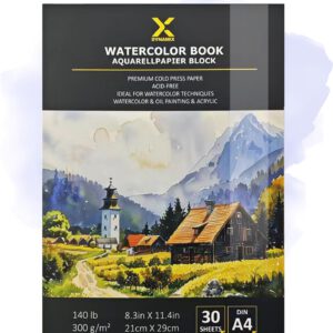Aquarellpapier-Block 300 g/m² – A4 (21 × 29 cm)