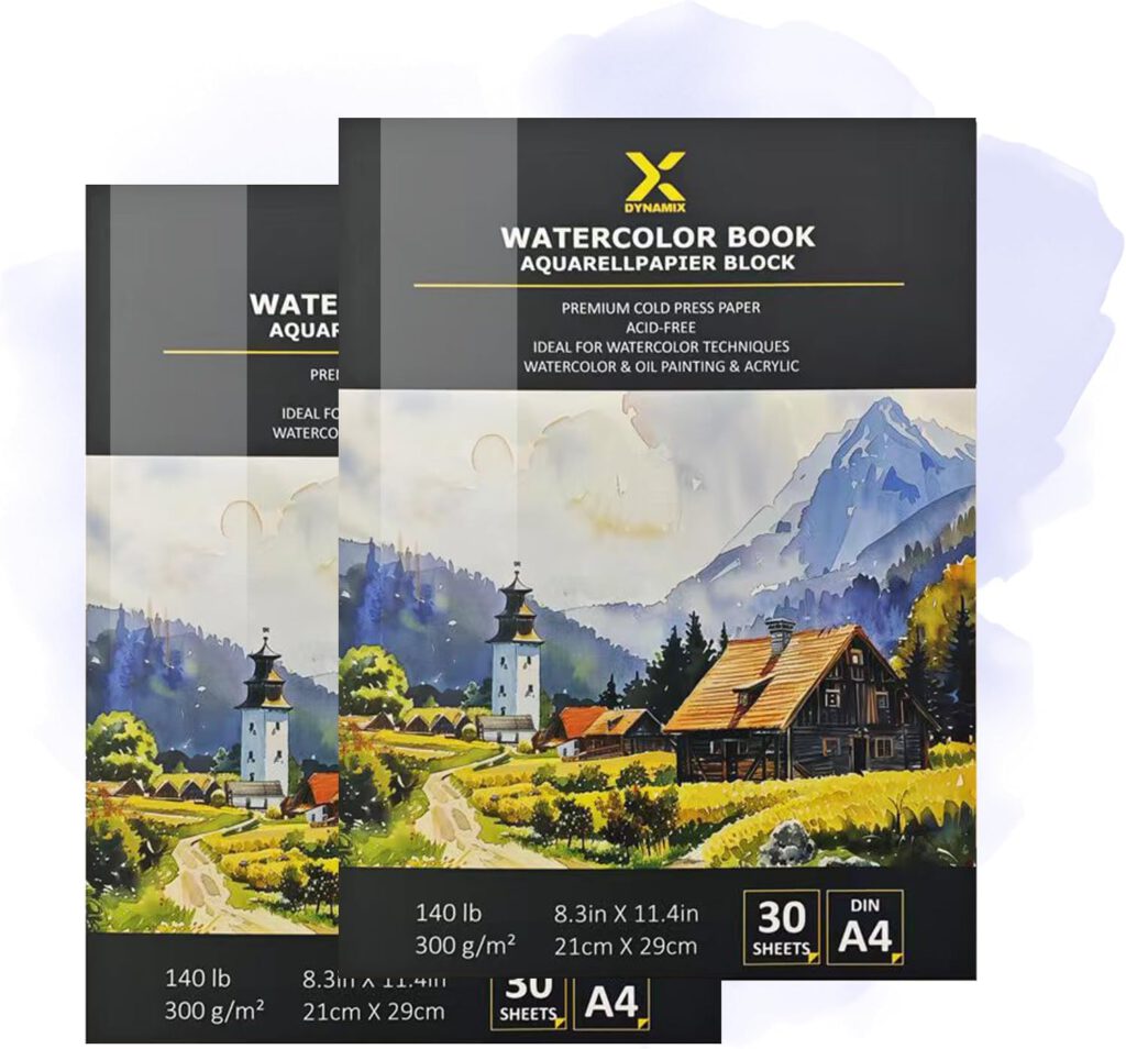 Aquarellpapier-Block 300 g/m² – A4 Doppelpack