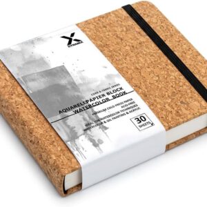 DynamiX Aquarell-Skizzenbuch mit Korkeinband, 16,5 x 12,5 cm
