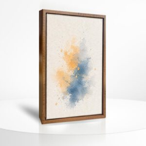 Leinwand mit Rahmen 20 × 30 cm – Dunkel Walnussoptik