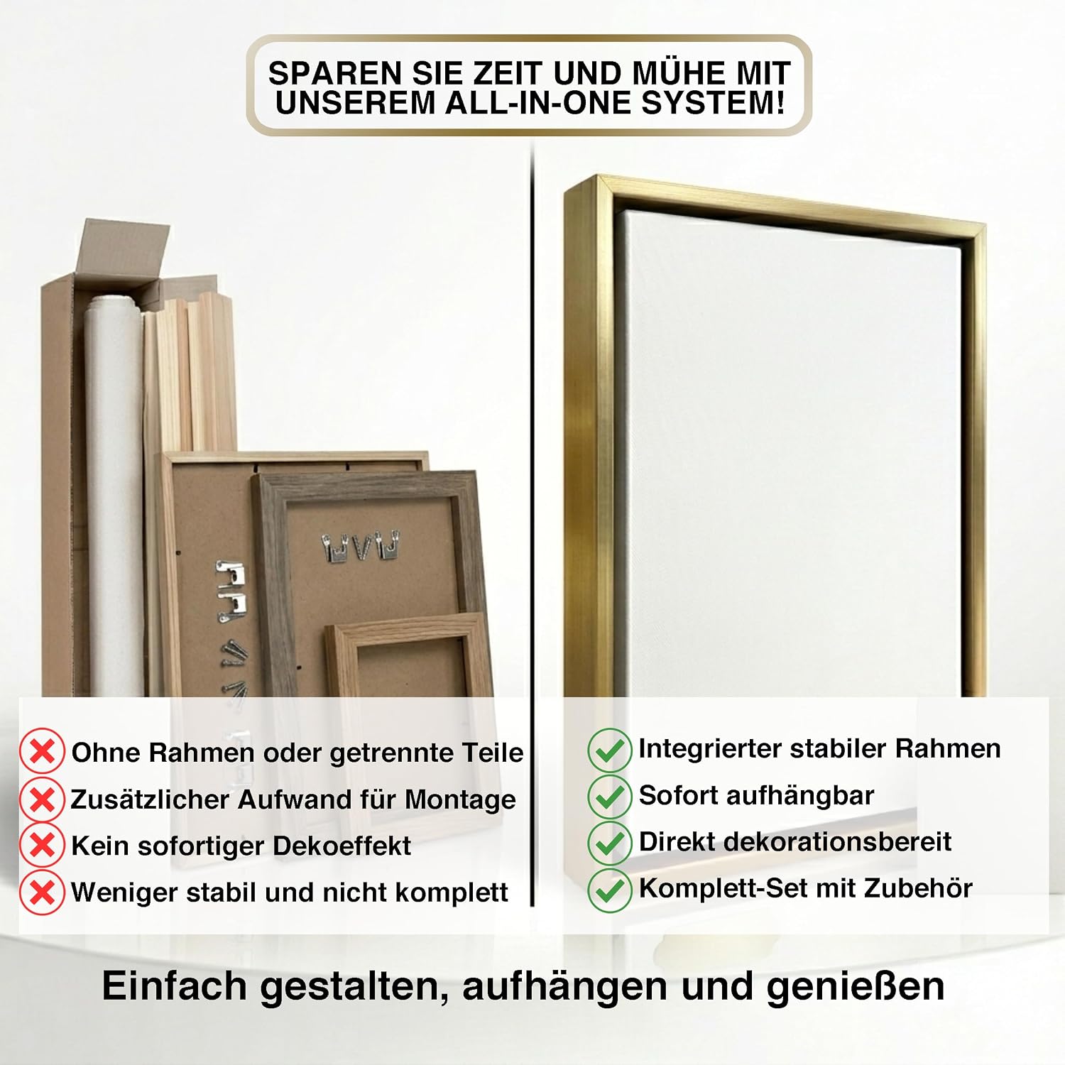 Leinwand mit Rahmen 20 × 30 cm – Dunkel Walnussoptik – Bild 7