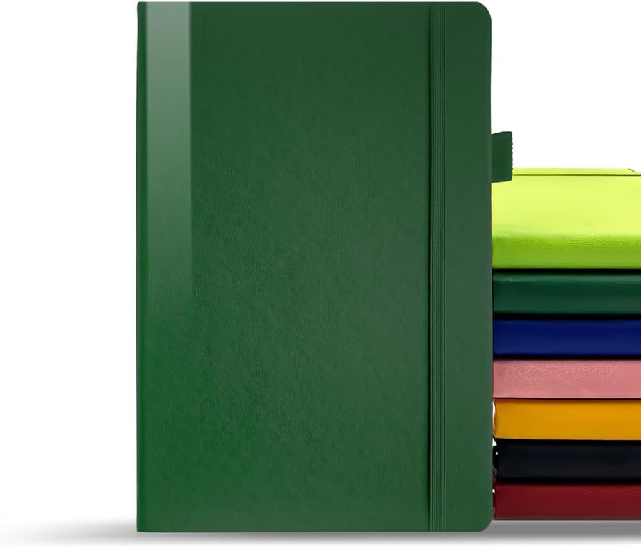 A5 Notizbuch Veganleder – Tiefgrün