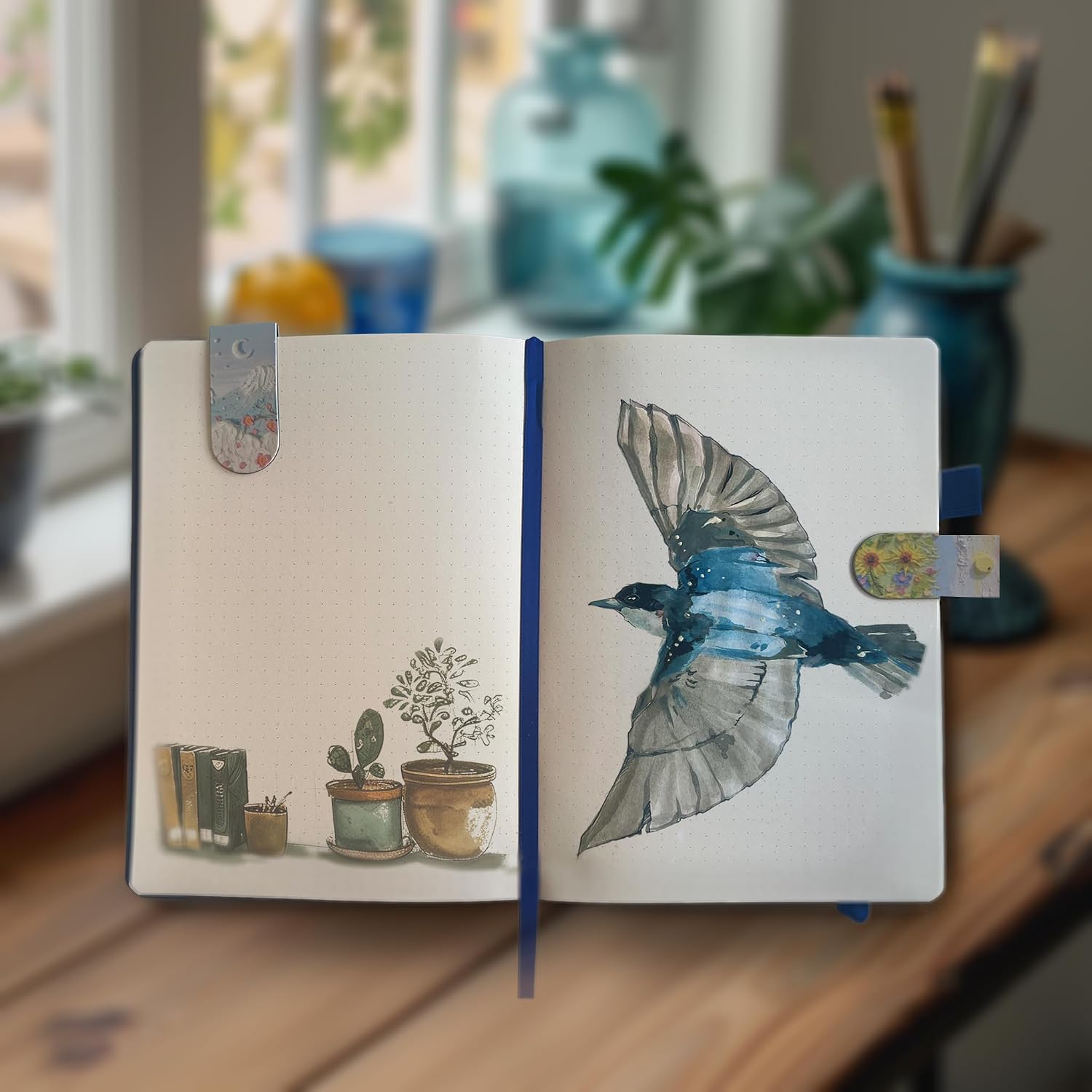A5 Notizbuch Veganleder – Türkis – Bild 5