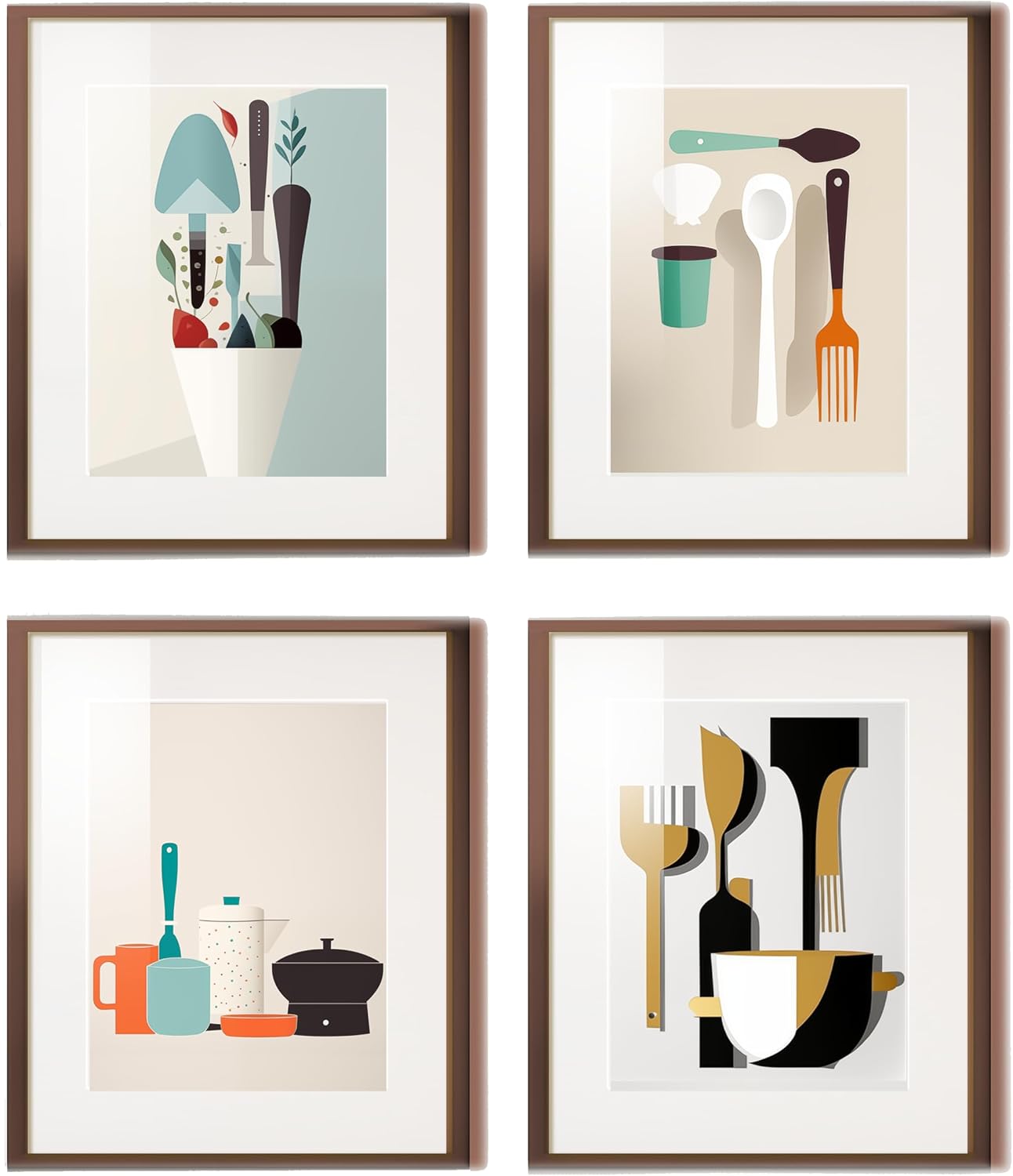 Art-Deco Poster-Set – A4 · Blumenmuster – Bild 4