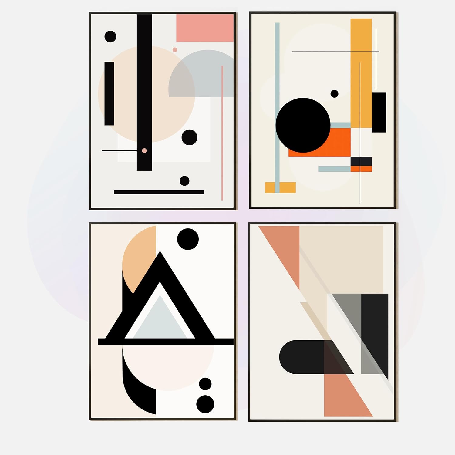 Art-Deco Poster-Set – A4 · Blumenmuster – Bild 5