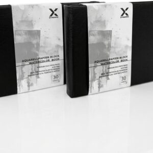 Aquarell-Skizzenbuch Schwarz – 2 × Groß (16,5 × 12,5 cm)